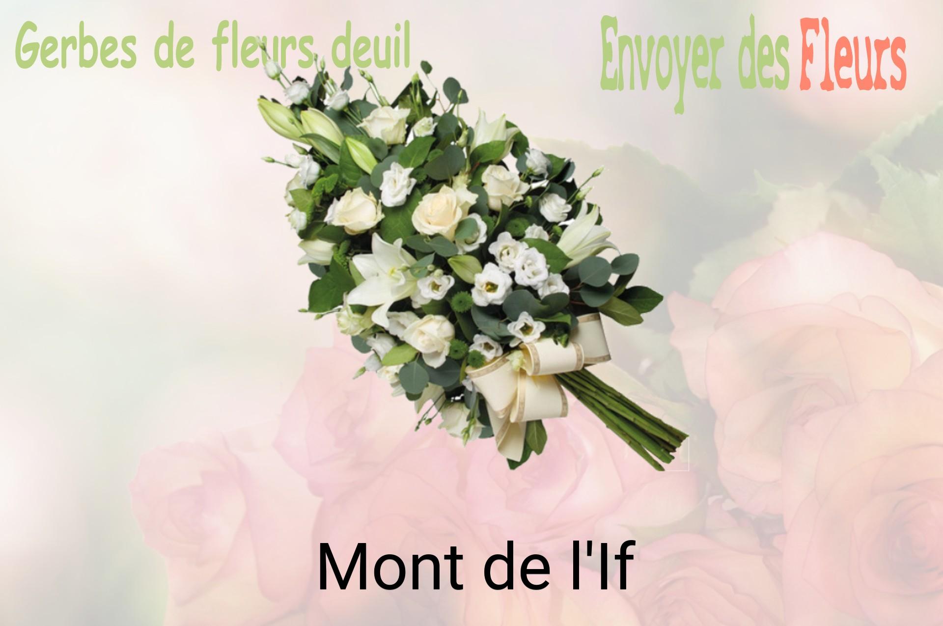 Gerbe de fleurs de deuil livrée à Mont-de-l'If